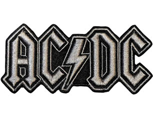 AC/DC silver logo standard cut out PATCH