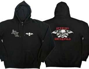 AVENGED SEVENFOLD dead head back print ZIPPER