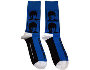 BEATLES hard days night headshots BLUE SOCKS