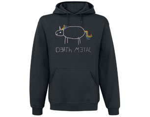 DEATH METAL unicorn BLACK HOODIE