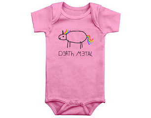 DEATH METAL unicorn PINK BABYGROW