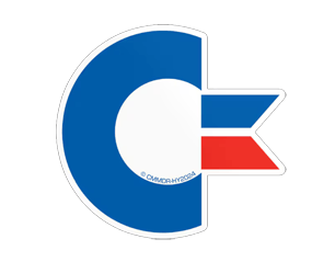 COMMODORE logo STICKER