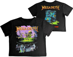 MEGADETH contaminated bp LADIES CROP TOP TSHIRT