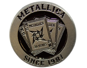 METALLICA 30th anniversary playing card METAL PIN