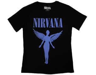 NIRVANA angelic blue mono LADIES TSHIRT