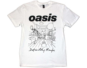 OASIS definitely maybe line drawing WHITE TSHIRT