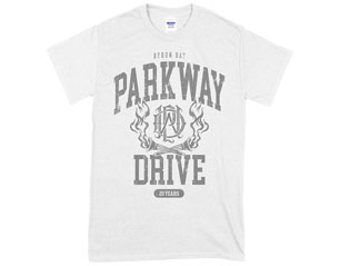 PARKWAY DRIVE 20 years crest WHITE TSHIRT