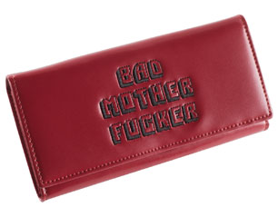 PULP FICTION bad mother fucker leather RED LADY WALLET