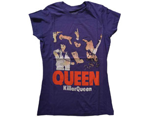 QUEEN killer queen PURPLE LADIES TSHIRT