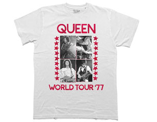 QUEEN world tour 77 WHITE TSHIRT