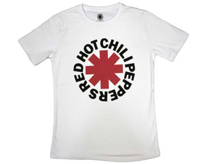 RED HOT CHILI PEPPERS classic asterisk WHITE LADIES TSHIRT