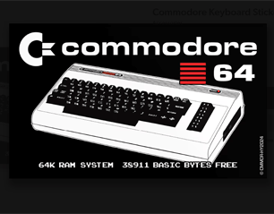 COMMODORE keyboard STICKER