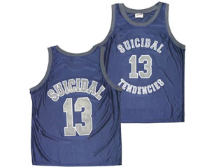 SUICIDAL TENDENCIES st13 BASKETBALL BLUE JERSEY