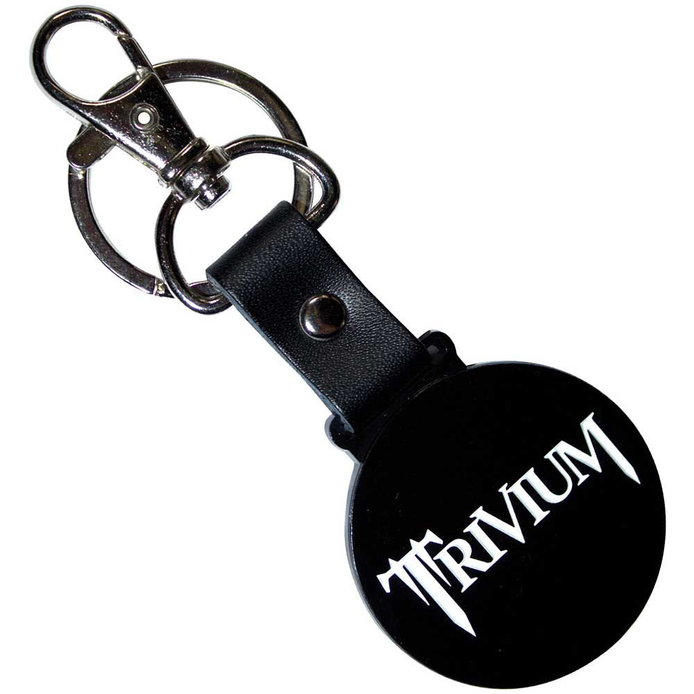 TRIVIUM classic logo mono circle metal KEYCHAIN