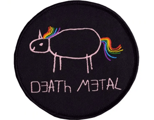 DEATH METAL unicorn black EMBLEMA