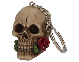 SKULLS rose from the dead KEYCHAIN