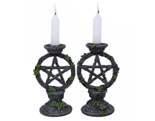 PENTAGRAM wiccan candlesticks FIGURE