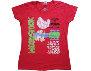 WOODSTOCK vintage classic poster RED TSHIRT