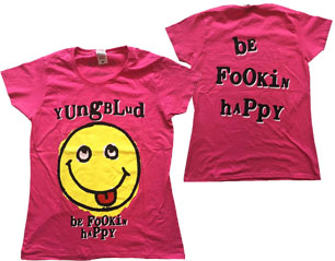 YUNGBLUD raver smile bp PINK LADIES TSHIRT