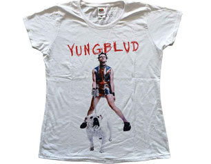 YUNGBLUD strawberry lipstick WHITE LADIES TSHIRT